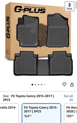 Toyota Camry floor mats ‘15-‘17