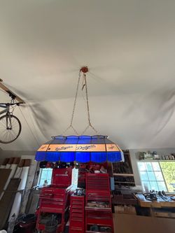 Los Angeles Dodgers Stained Glass Pool Table Light