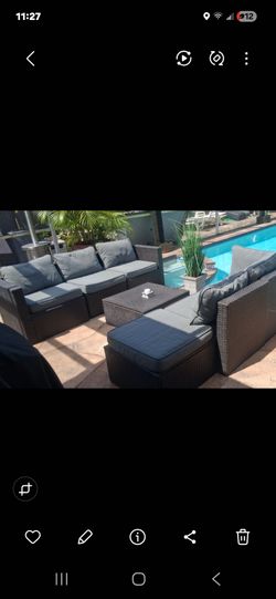 Beautiful 😍 Outdoor Furniture Sofa Set adjustable with cushion no plant no candle