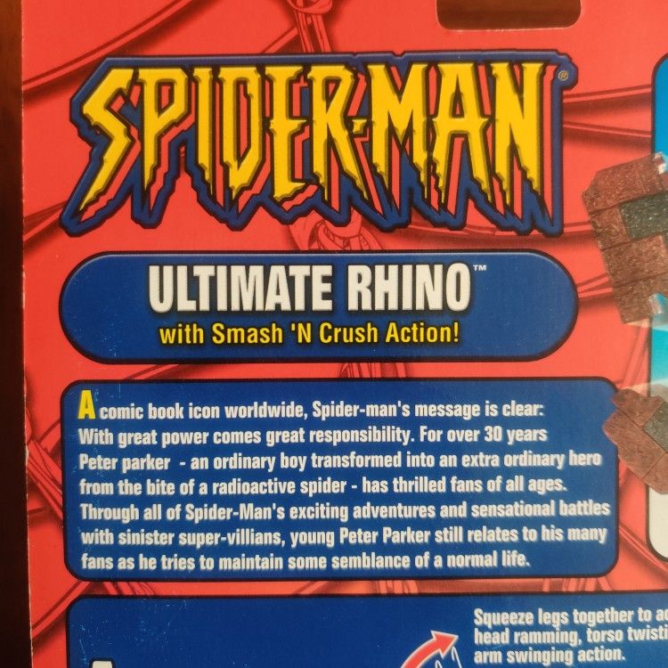Spider Man Series Rhino Action Figure [New In Box]