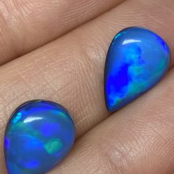 Australian Black Opal Cabochons 
