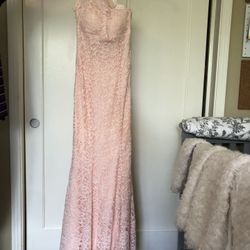 Morgan & Co Pink lace Prom Dress