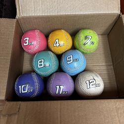 Power Net Weighted Baseballs, Outdoor Baseball Training Equipment for Improving Throwing Velocity and Strength, 3-12 oz Weighted Training Balls & Thro