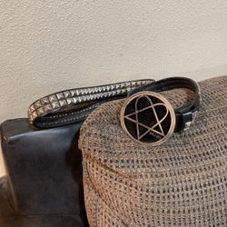 Size 38 Belt With A Really Cool Vintage Belt Buckle