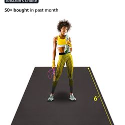 USED ActiveGear Large Exercise Mat for Home Workout | Rubber Workout Mat - 6 x 4 ft