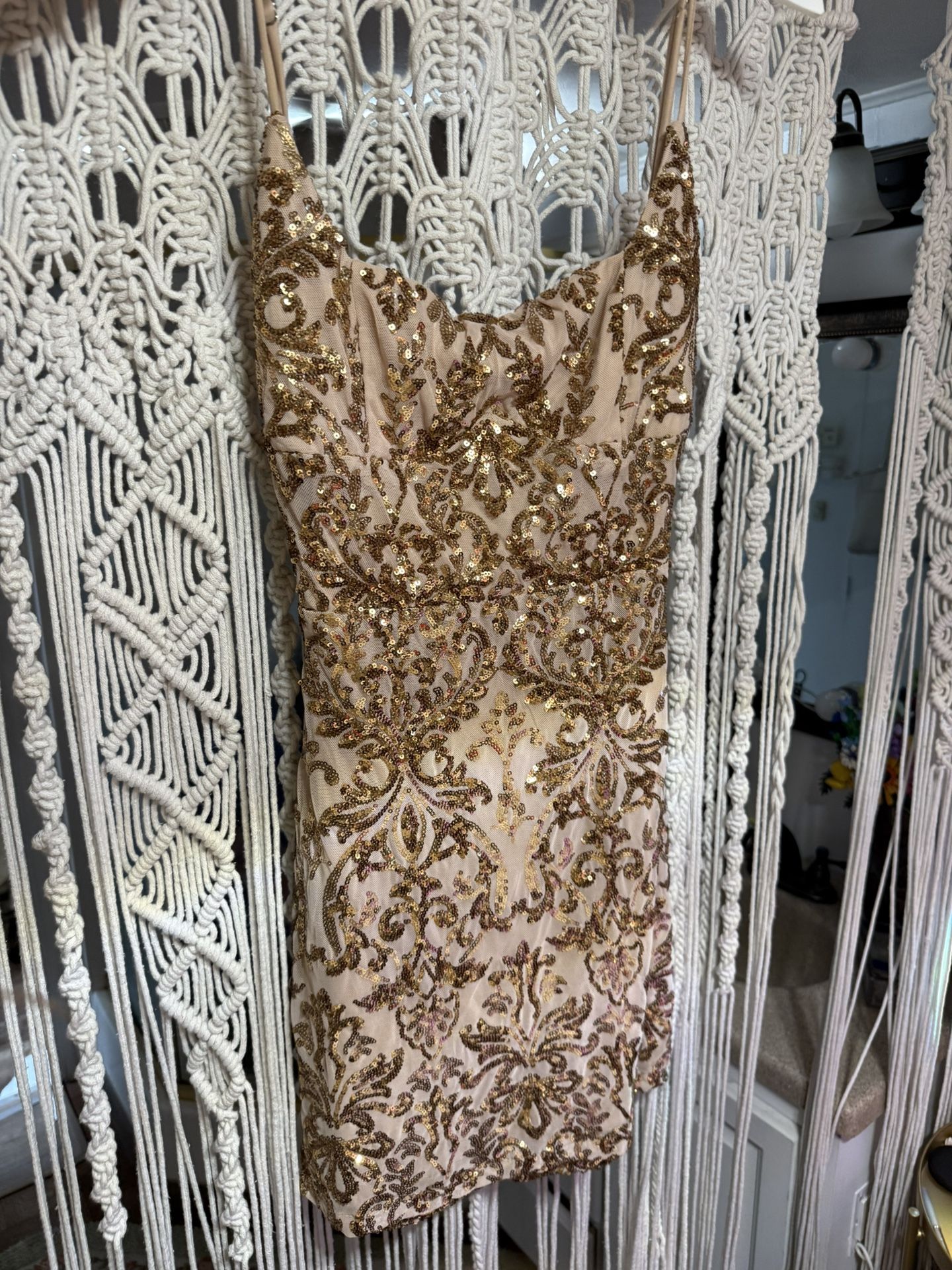 Gold Mini Dress