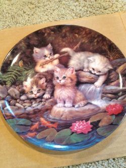 In The Rock Garden 4th issue of Kitten Expedition collector cat plate