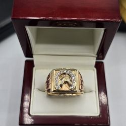 Solid 14kt Gold Two Tone Horse Ring Anillo de Caballo Oro Solido 14kt