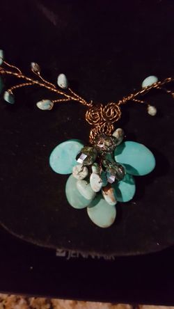 Turquoise and Cyrstall Necklace
