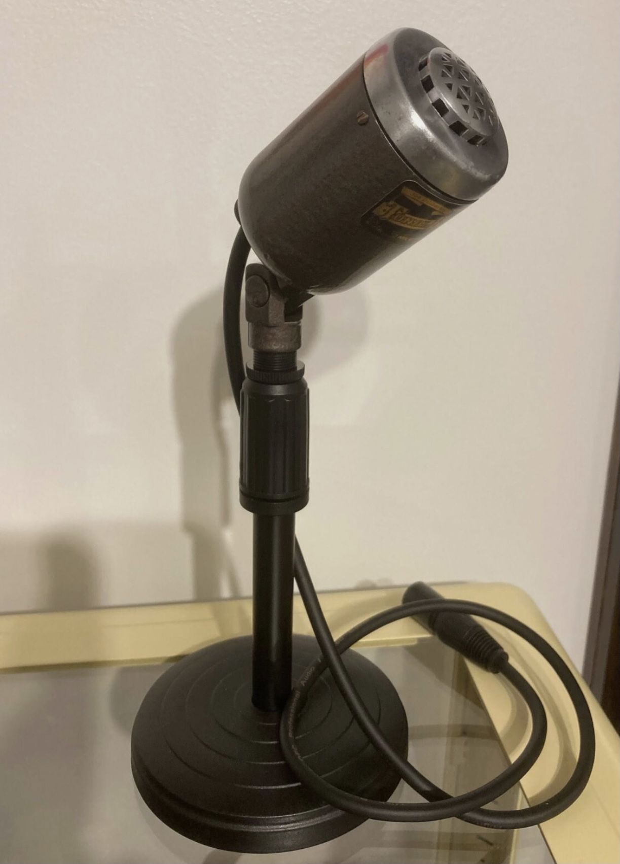 Customized Vintage American D8T Dynamic Microphone Works W/ Desk Stand Plz Read!