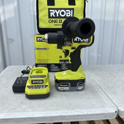 RYOBI ONE+ HP 18V Brushless Cordless 1/2 in. Hammer Drill Kit with (1) 4.0 + Charger NEW $125