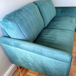 Two Seater Emerald Green Sofa 