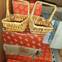 Baskets, Decorative Candles, And Artificial Flowers 