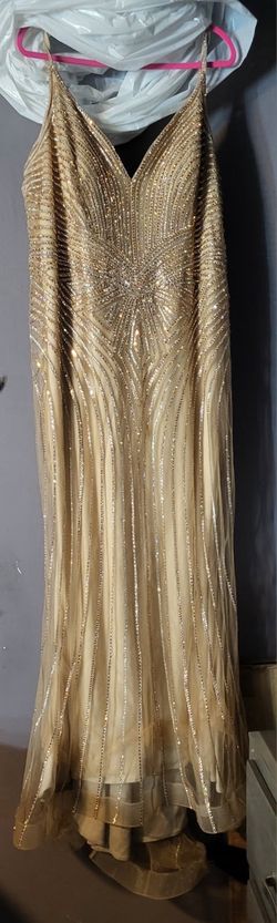 Gold sparkle formal dress