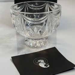 Waterford Crystal Small Compote Bowl Pedestal Cut Glass Signed