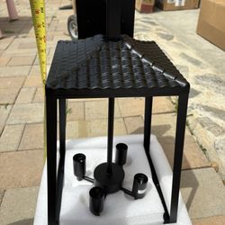 20" Outdoor Wall Light Fixture, 4-Light Candelabra Exterior Wall Sconce, Clear Glass, 