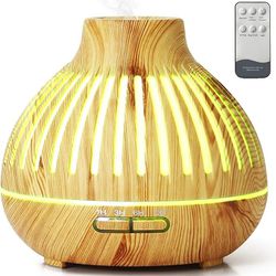 Brand New Essential Oil Diffusers with Remote, 400ml Diffusers for Essential Oils Large Room, Aroma Diffuser with 4 Timer, 15 Color Lights, Auto-Off D