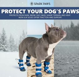 NEW SPARK PAWS DOG RAIN BOOTS LARGE SIZE 5