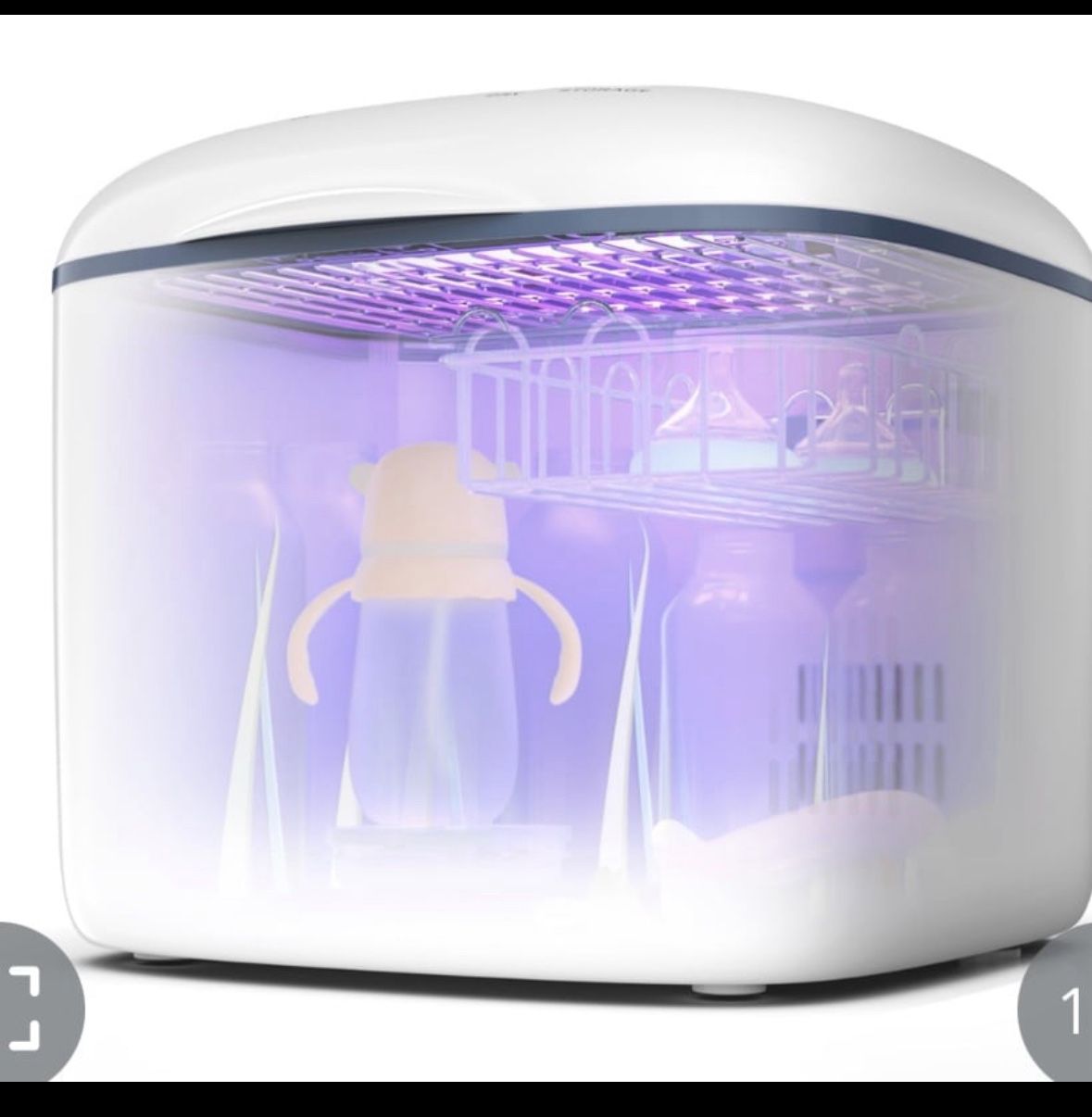 UV Sanitizer And Dryer, GROWNSY 4in1 Baby Bottle Sanitizer Household Cleaning & Sanitizing Box For Baby Stuffs Bottle Toys Clothes Cups, For Family To