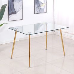 Modern Glass Dining Table 47.5”