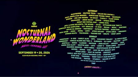 Two GA nocturnal wonder land tickets