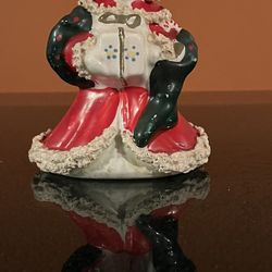 Vintage MCM NAPCO Spaghetti Christmas Shopping Angel Figurine