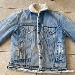 Vintage Levi's Sherpa Denim Trucker Jacket 80s