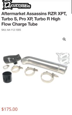 Aftermarket Assassins RZR XPT, Turbo S, Pro XP, Turbo R High Flow Charge Tube