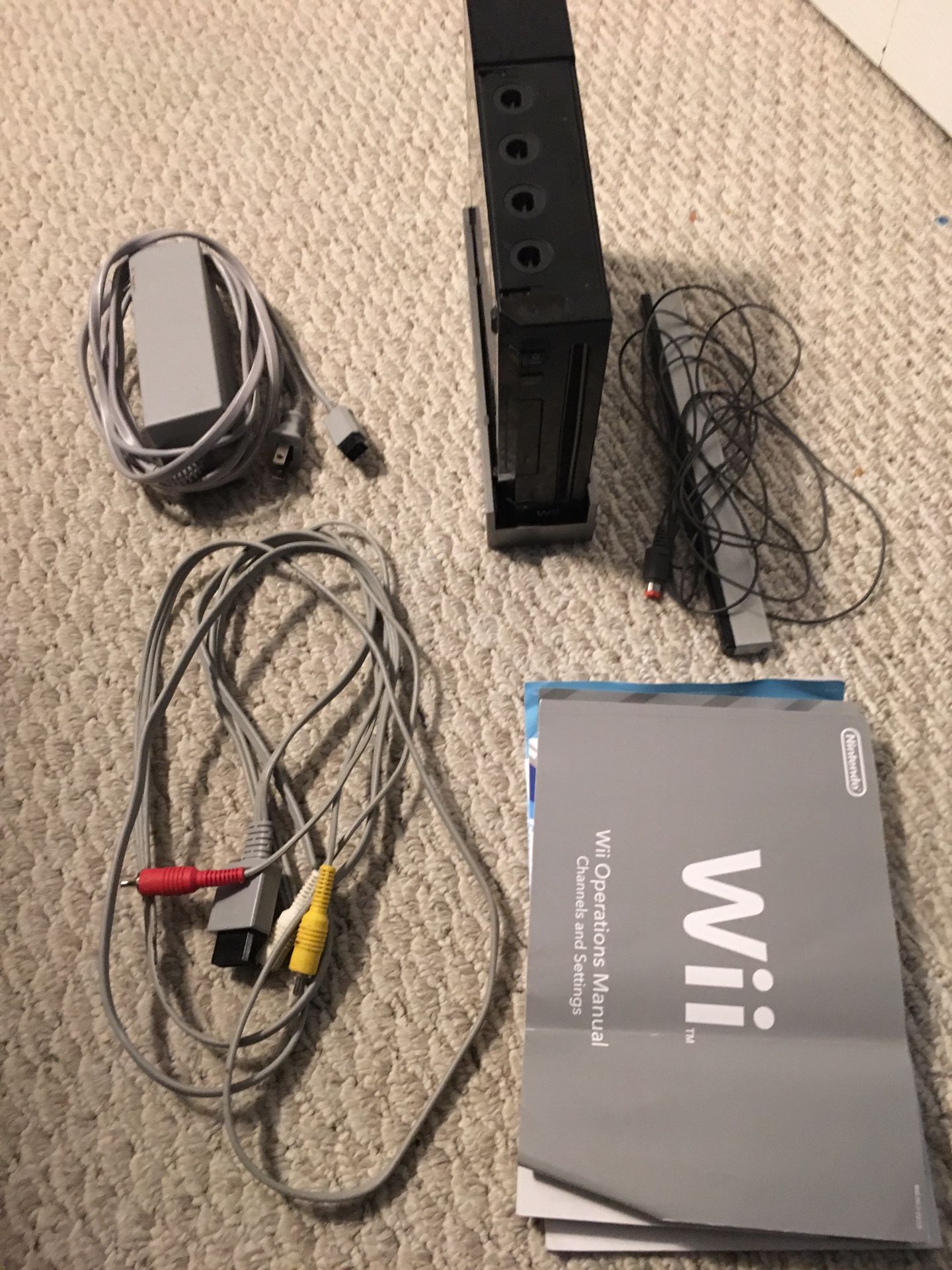 Nintendo Wii Black Game System Console