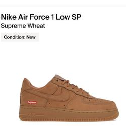 Nike Air Force 1 Low Supreme Wheat Size 9