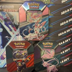 TRADE ONLY Evolving Skies, Fusion Strike - V Heroes Tin