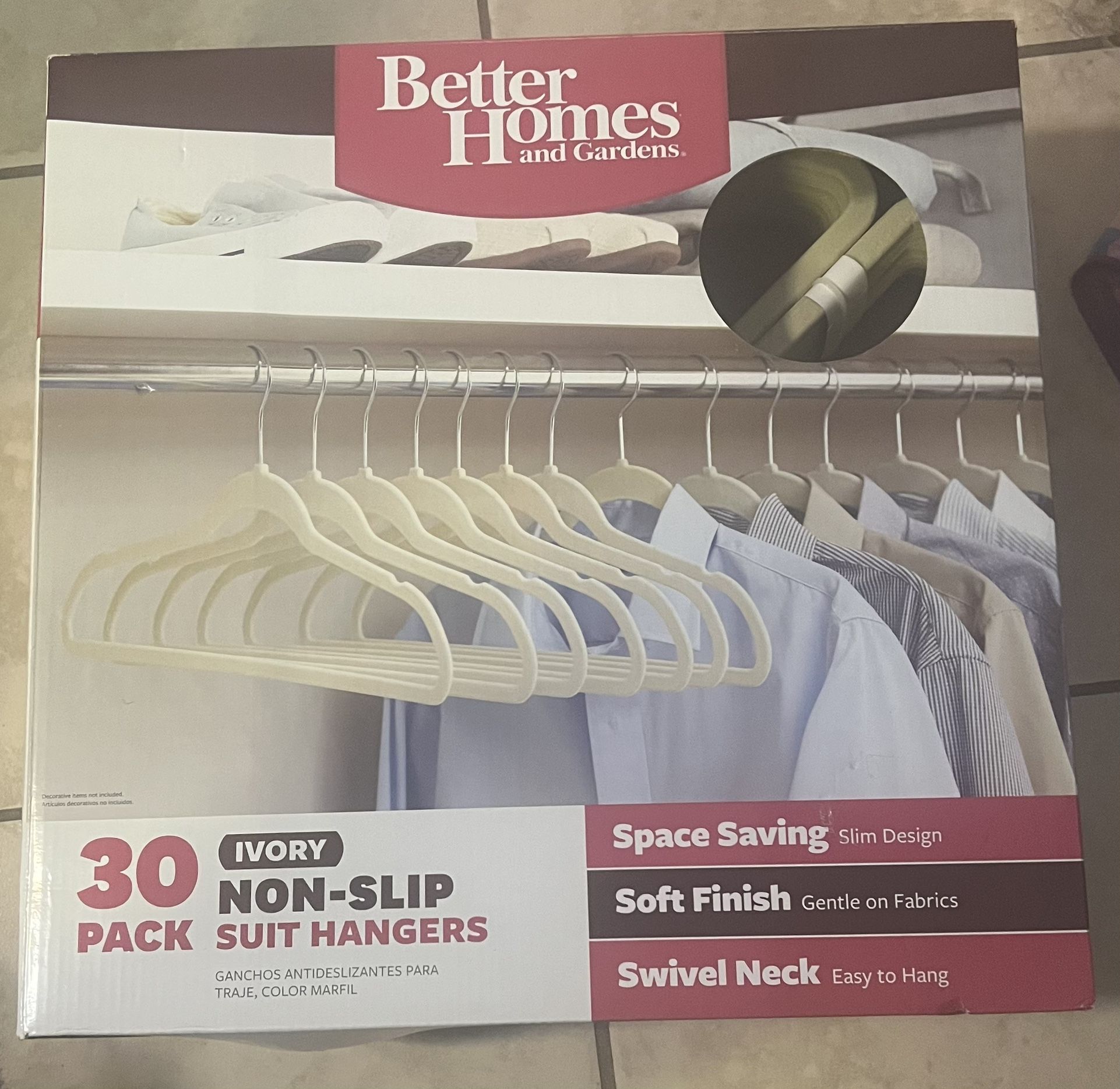 Better Homes and Garden Nonslip Ultra Slim Hangers (Beige)