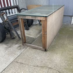 Heavy Duty Glass Top Table 