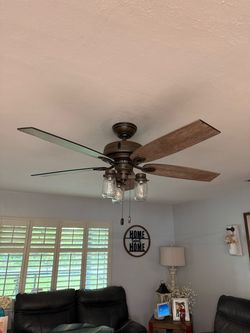 Ceiling Fan with Mason Jar Light Kit