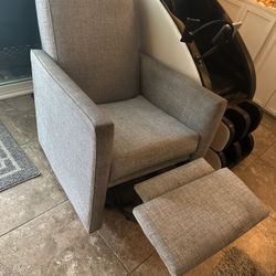 Gray Recliner and Rocker