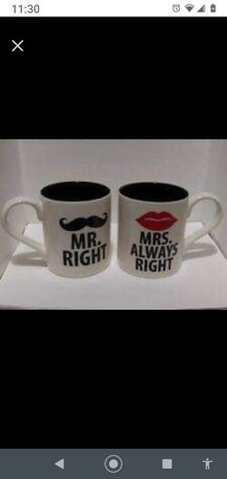 Mr. Right And Mrs. Always Right Coffee Cups