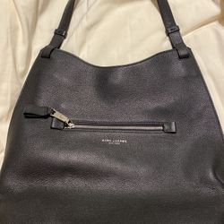 NWT Marc Jacobs New York Black Leather Women's Large Double Handle Shoulder Bag