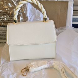 Poppy Twist Handle Bag White