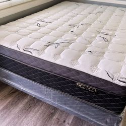 Queen Bamboo Plush Comfort Europillow Top 12inch Matres!!