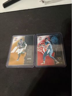 VERY RARE READ DESCRIPTION football cards both low numbered Trevor Lawrence and Garrett Wilson