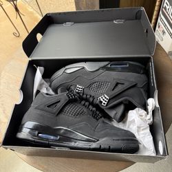 Black Cat Jordan 4s Size 8.5 