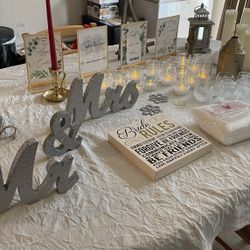 Wedding decoration set gold/silver/white theme 