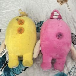 Oddbods collectibles pink & yellow