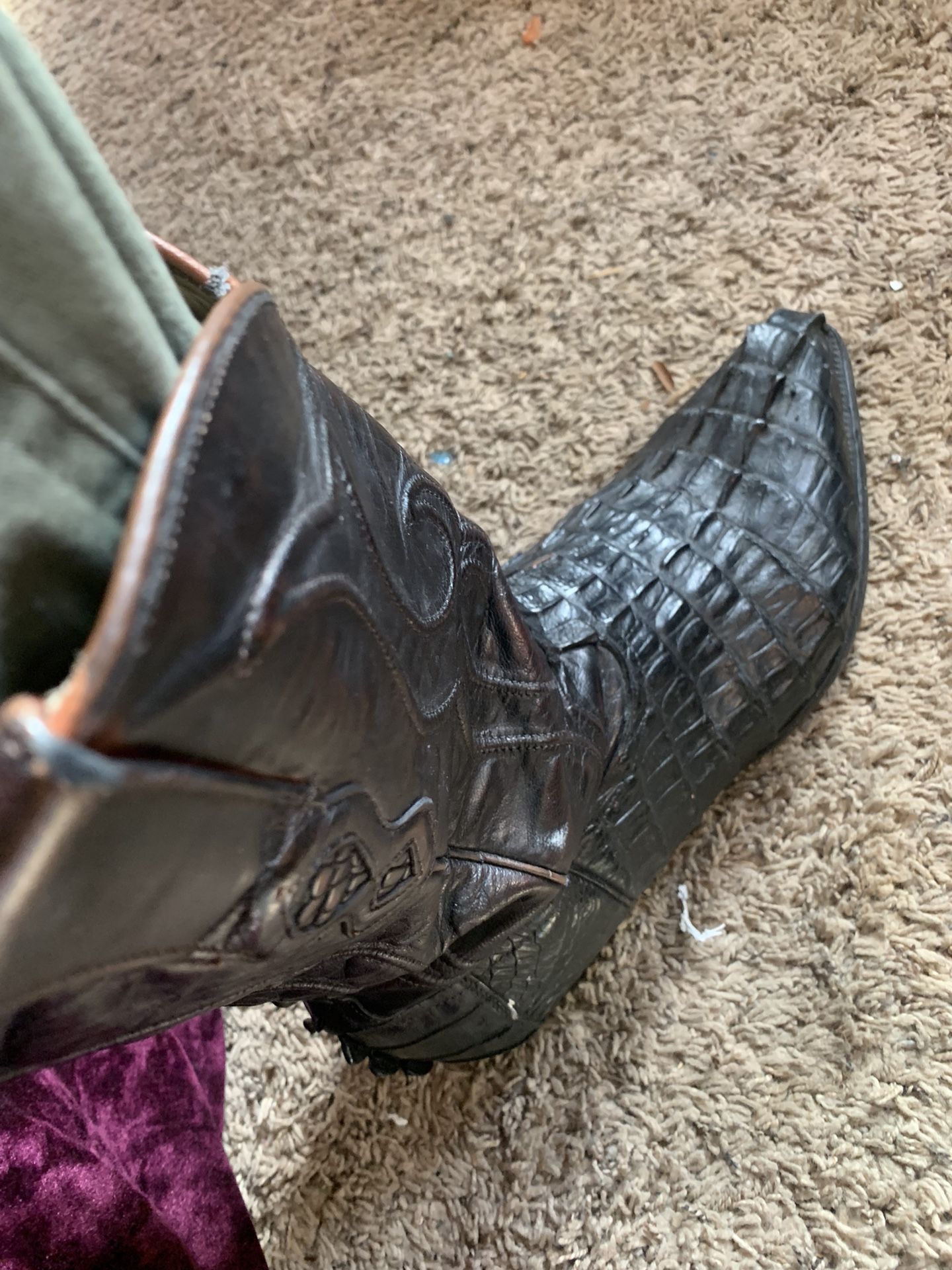 LOS ALTOS BOOTS WESTERN WEAR MADE IN MEXICO GENUINE CROCODILE SIZE 32(13)