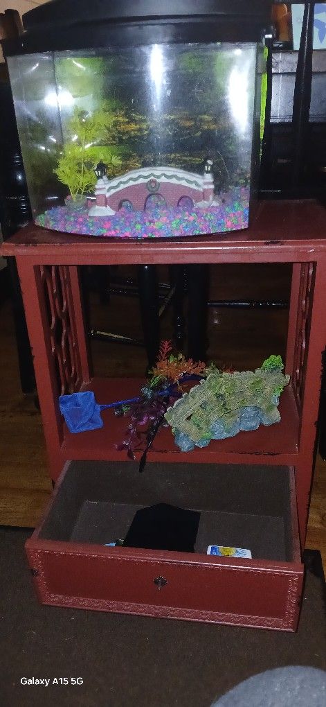 Aquarium And Small Table