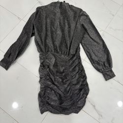 Elegant Black Ruched Dress