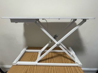 32x16 inches White Adjustable Standing Desk Converter / Sit-Stand Desk Riser