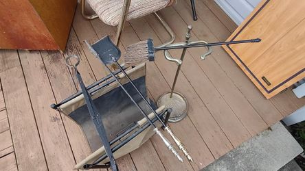 Fireplace Set and Wood Carrier