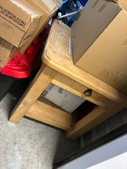 Solid Wood Side Table with Drawer