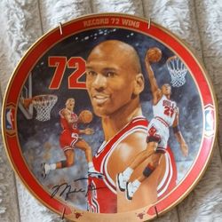 Chicago Bulls Record 72 Wins Collector Plate